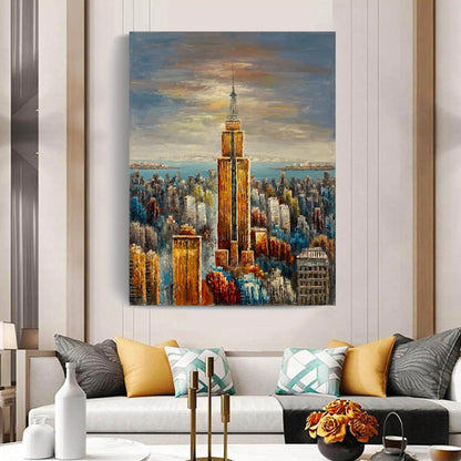 Empire State Building Handmade Oil Painting