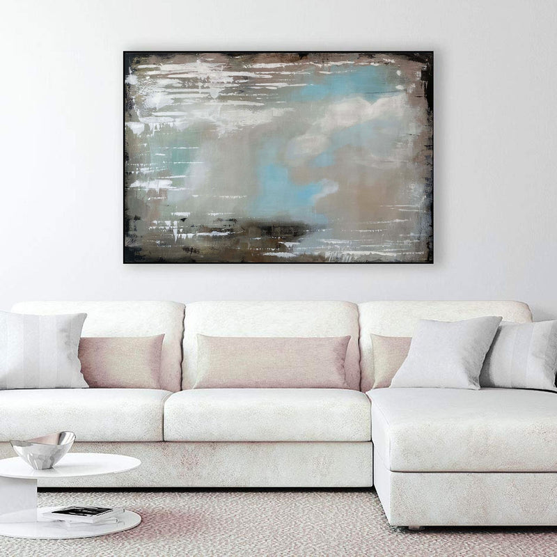 BLUE AND GREY ABSTRACT