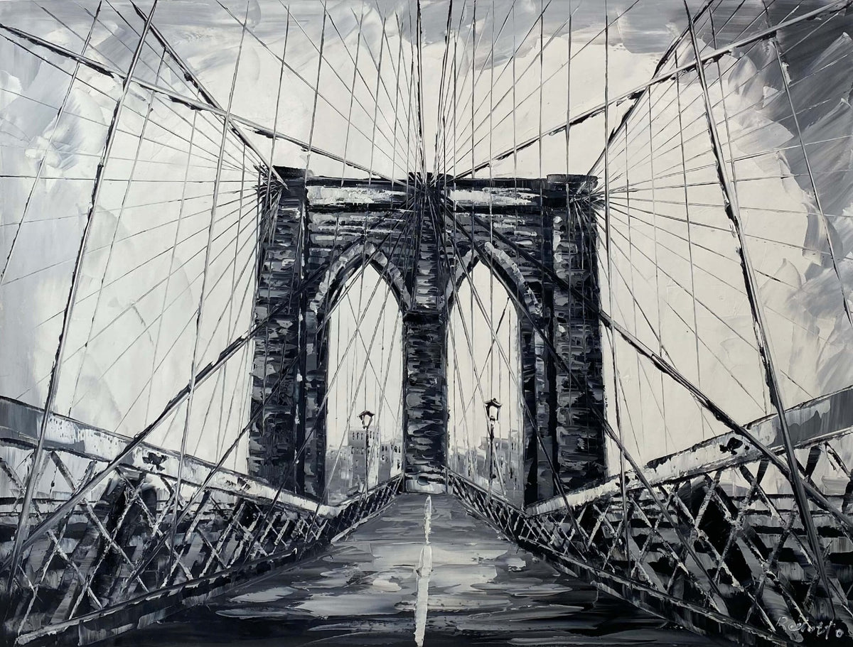 Brooklyn Bridge Black And White.
