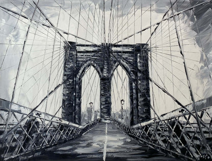 Brooklyn Bridge Black And White.