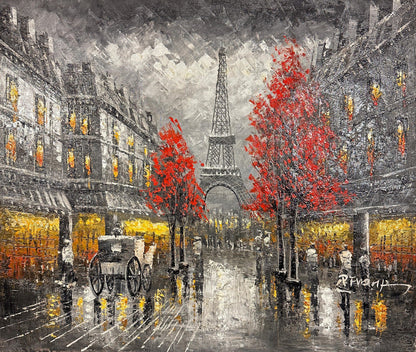 Paris in Crimson Light